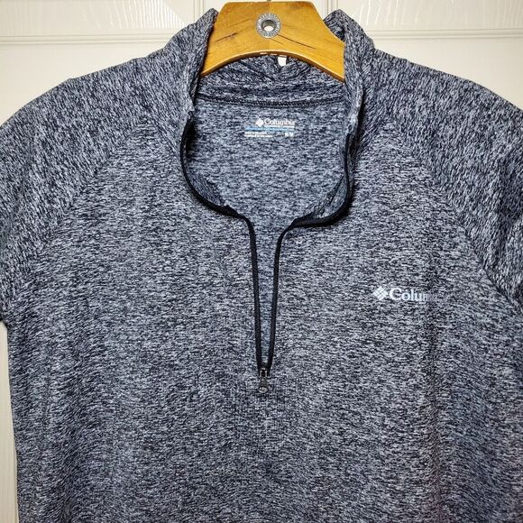 Columbia Kids Heathered Gray Quarter-Zip Pullover Size M - Picture 5 of 10